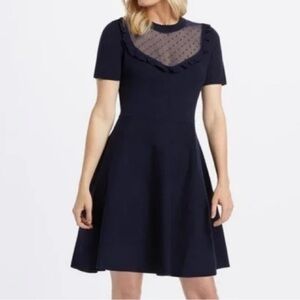 Draper James navy dress.